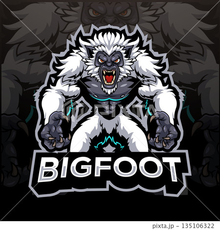 bigfoot mascot esport logo design 135106322