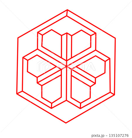 Impossible shapes. Logo. Optical illusion. Sacred geometry figures. Abstract eternal geometric object. Impossible endless outline. Optical art. Impossible geometry shape on a white background. Impossible shapes. Logo. Optical illusion. Sacred geometry figures. Abstract eternal geometric object. Impossible endless outline. Optical art. Impossible geometry shape on a white background. 135107276
