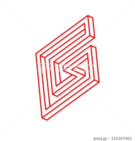 Impossible shapes. Logo. Sacred geometry...のイラスト素材 [135107403] - PIXTA