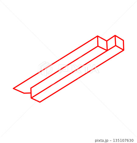 Impossible shapes. Web design element. Optical illusion objects. Line design. Logo. Geometric figures.  135107630