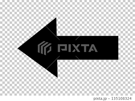 左箭頭圖示 黑色透明 PNG 簡單方向標記 135108324