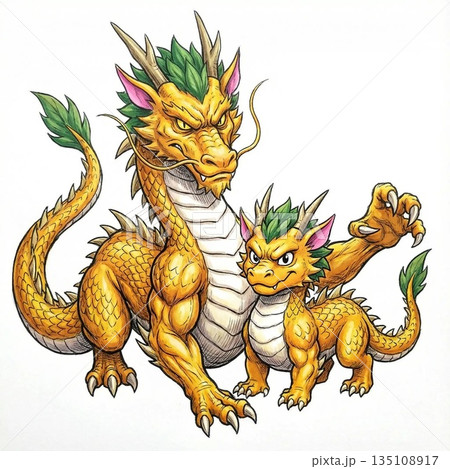 強過ぎる龍の親子 135108917