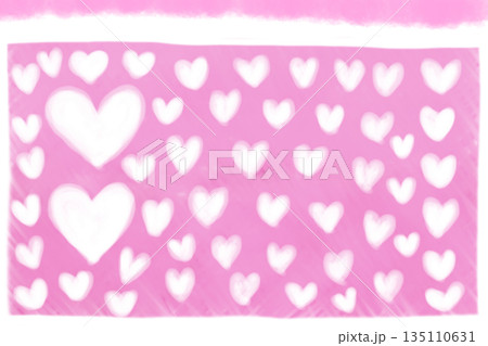 イラスト素材: ピンク背景とハート イラスト素材: ピンク背景とハート 135110631