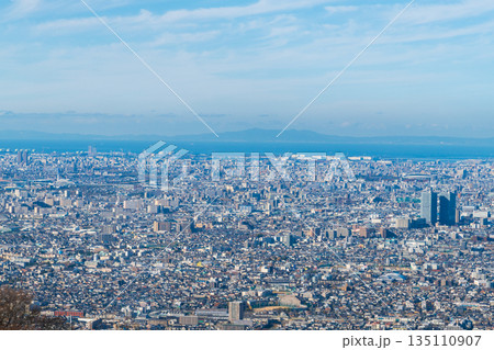 信貴生駒スカイラインから眺める大阪平野の風景 135110907