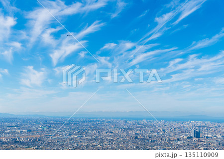 信貴生駒スカイラインから眺める大阪平野の風景 信貴生駒スカイラインから眺める大阪平野の風景 135110909