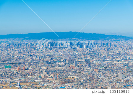 信貴生駒スカイラインから眺める大阪平野の風景 信貴生駒スカイラインから眺める大阪平野の風景 135110913