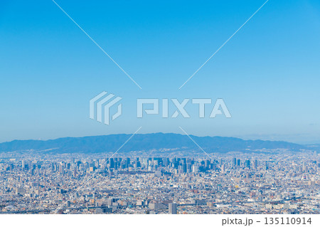 信貴生駒スカイラインから眺める大阪平野の風景 135110914