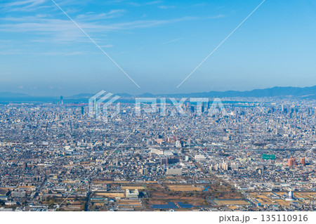 信貴生駒スカイラインから眺める大阪平野の風景 135110916