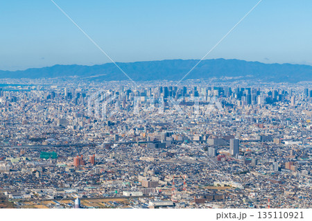 信貴生駒スカイラインから眺める大阪平野の風景 135110921