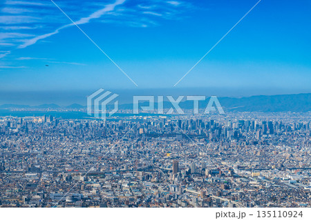 信貴生駒スカイラインから眺める大阪平野の風景 135110924