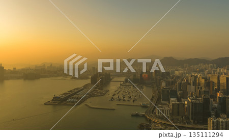 Jan 4 2026 Kwun Tong Typhoon Shelter Waterfront Harbor Hong Kong 135111294