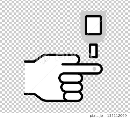 Blood glucose meter icon illustration vector 135112069