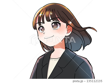 決意を固める社会人女性 決意を固める社会人女性 135112135