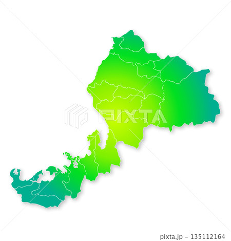 福井県と市町村地図 福井県と市町村地図 135112164