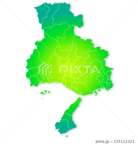 兵庫県と市町村地図 135112321
