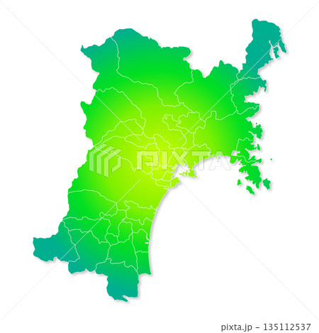 宮城県と市町村地図 宮城県と市町村地図 135112537