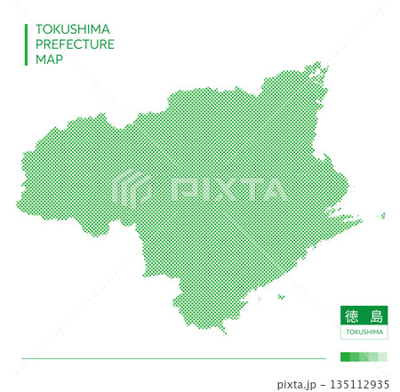 徳島県地図(ドット) 135112935