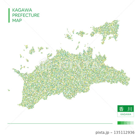 香川県地図(点描) 135112936