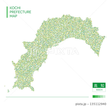 高知県地図(点描) 135112940