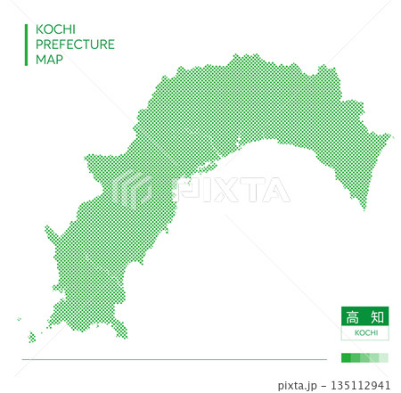 高知県地図(ドット) 135112941