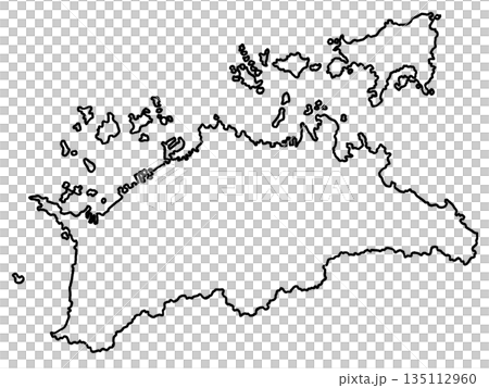 香川県の地図(白地図) 香川県の地図(白地図) 135112960