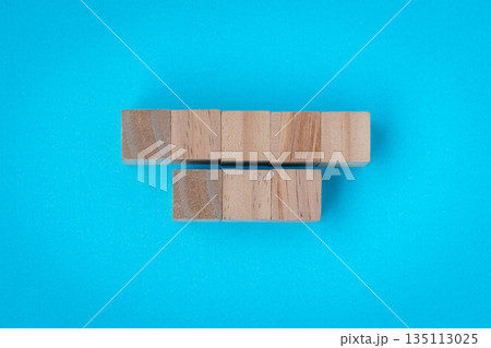 Set of five and three blank wooden square blocks. Set of five and three blank wooden square blocks. 135113025