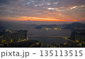 Dec 31 2022 Twilight colors glowing over calm Tseung Kwan O bay 135113515