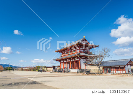 国営平城宮跡歴史公園 朱雀門 奈良市 国営平城宮跡歴史公園 朱雀門 奈良市 135113567