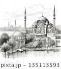 an AI Image Generator, Watercolor Illustration of a Grand Mosque 135113593