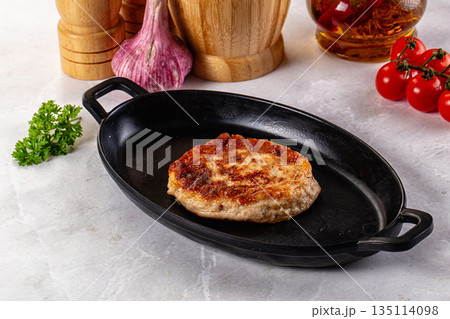 Fried salmon minced fish cutlet Fried salmon minced fish cutlet 135114098