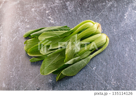 Organic raw green Bok Choy 135114126