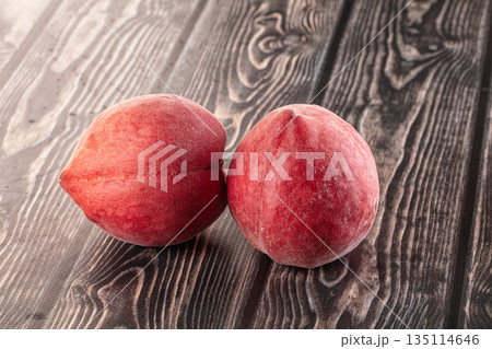 Ripe sweet juicy fresh Peach 135114646