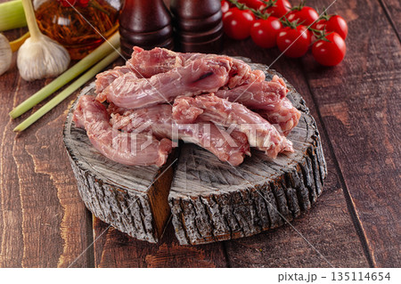 Raw chicken neck for cooking 135114654