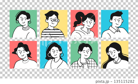 進路や就活を考える若者たちのイラスト|大学生・新社会人向けキャリアイメージ 進路や就活を考える若者たちのイラスト|大学生・新社会人向けキャリアイメージ 135115282