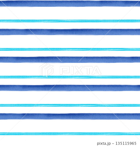 A seamless pattern with blue and turquoise stripes. This hand-drawn watercolor illustration is perfect for swimming pool decor, children's rooms, and themed party designs. A seamless pattern with blue and turquoise stripes. This hand-drawn watercolor illustration is perfect for swimming pool decor, children's rooms, and themed party designs. 135115965