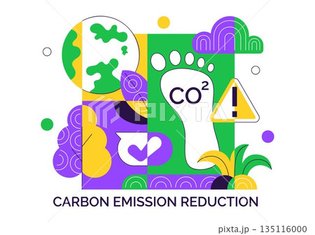 Carbon Footprint Reduction Illustration Featuring Environmental Pollution Impact Analysis With CO2 Effects On Nature Climate And Ecological Balance Carbon Footprint Reduction Illustration Featuring Environmental Pollution Impact Analysis With CO2 Effects On Nature Climate And Ecological Balance 135116000