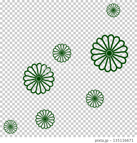 緑色のたくさんの花 緑色のたくさんの花 135116671
