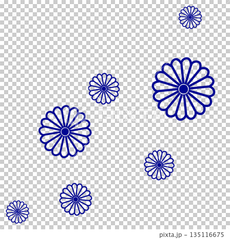 青色のたくさんの花 青色のたくさんの花 135116675