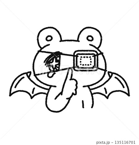 病みかわ悪魔なクマ　線画 135116701