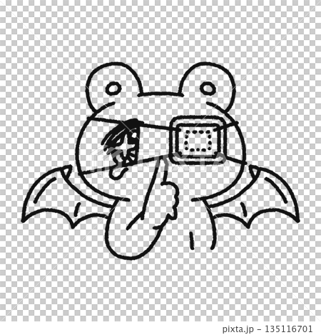 病みかわ悪魔なクマ　線画 135116701