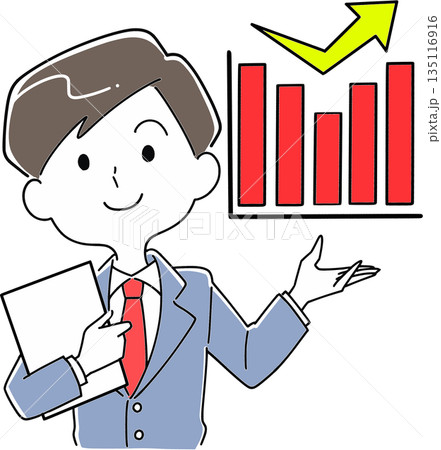 下がって上がるグラフ 135116916