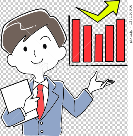 下がって上がるグラフ 135116916