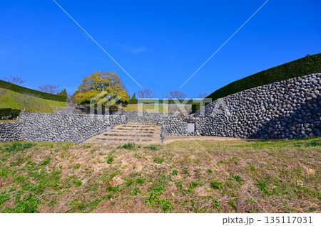 横須賀城跡 石垣 玉石積み 掛川 横須賀城跡 石垣 玉石積み 掛川 135117031