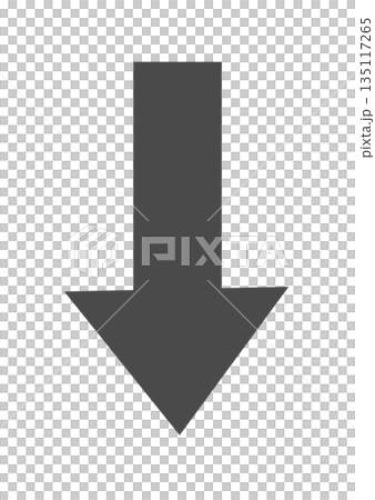 Down arrow icon gray transparent PNG simple direction mark 135117265