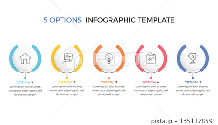 Five Options Infographic Five Options Infographic 135117859