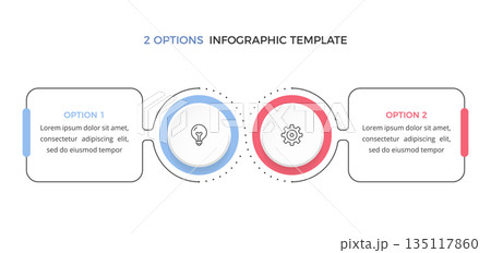 Two Options Infographics Two Options Infographics 135117860