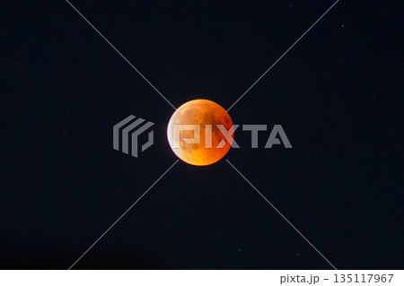 Lunar eclipse in summer in the Achterhoek in Doetinchem 135117967