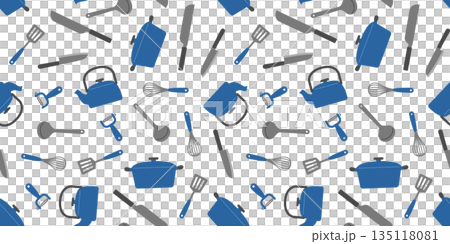 Seamless background image of illustrations of cooking utensils. Seamless background image of illustrations of cooking utensils. 135118081