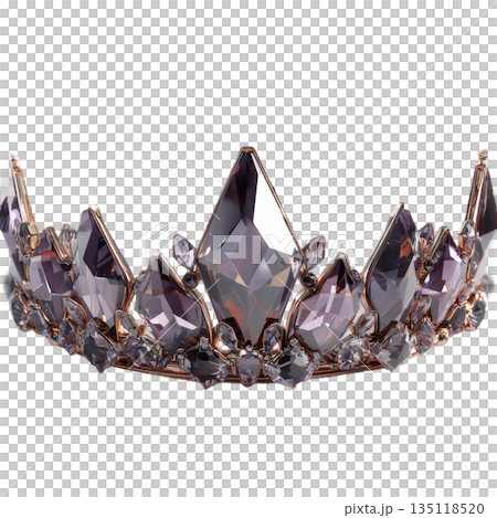 Sparkling royal diamond tiara radiating elegance and luxury, perfect for a queen's coronation or a fairytale wedding, capturing dreams of grandeur and prestige. 135118520