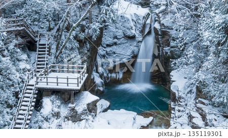 夕森渓谷(冬):竜神の滝 夕森渓谷(冬):竜神の滝 135119301